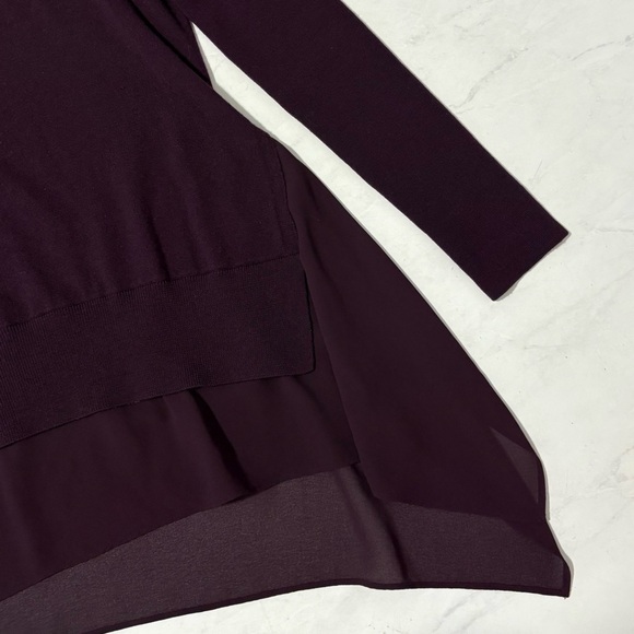 Allsaints Libby Crew Neck Purple Merino Wool Sweater Size Small Classic Fall - Picture 6 of 7